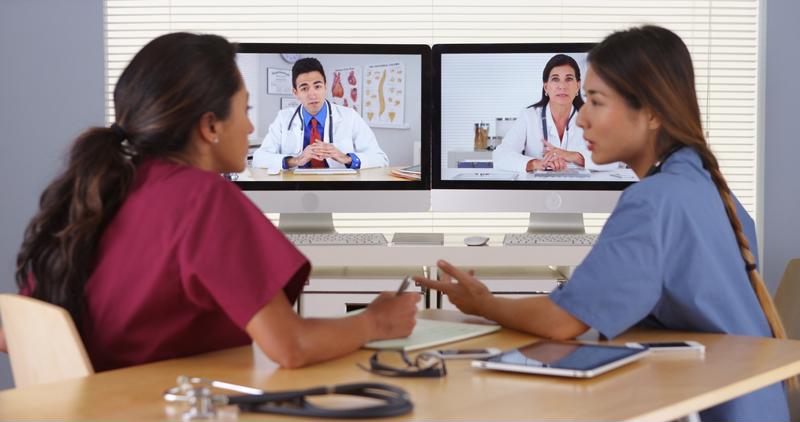Health care is helping to lead video conferencing's rise.