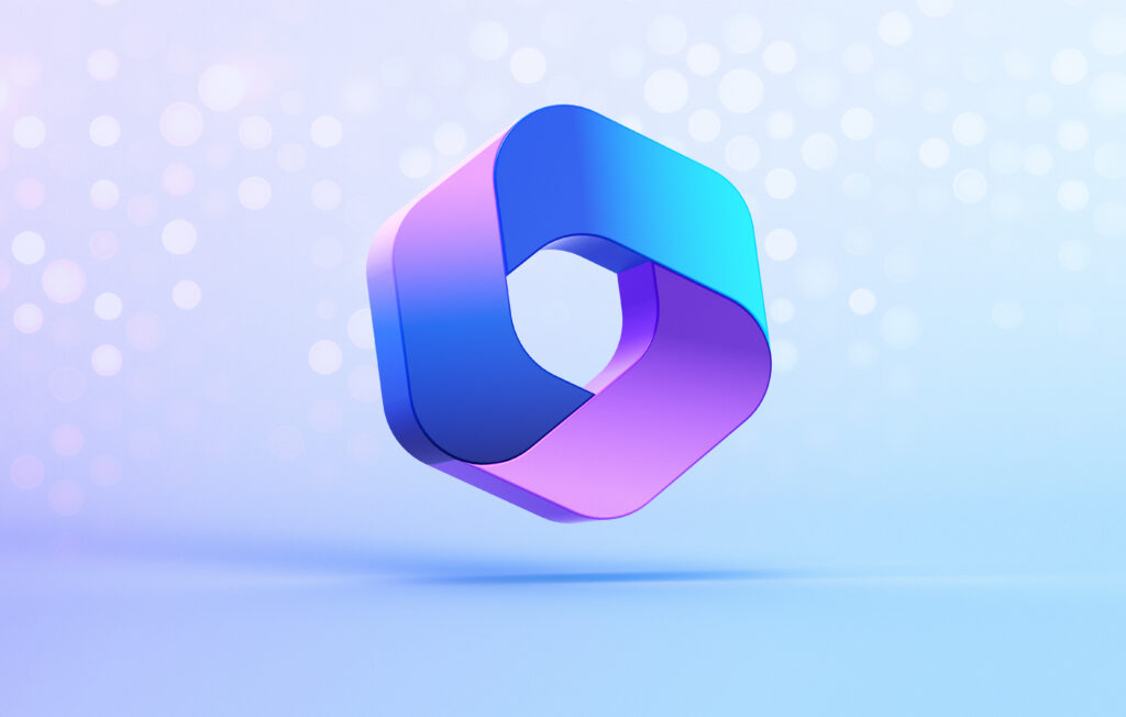 Microsoft Copilot icons in blue and purple tones