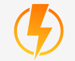 orange lightning bolt